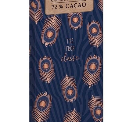 Encouragement - chocolat BIO NOIR 70g «T'es trop classe»