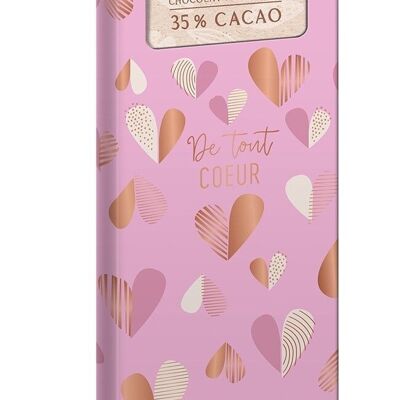 Ánimo - Chocolate con LECHE ORGÁNICO 70g “Con todo mi corazón”