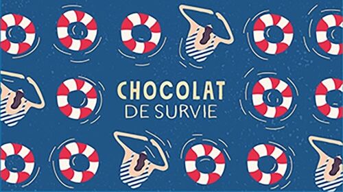 Humour - chocolat BIO AU LAIT 40g «chocolat de survie»