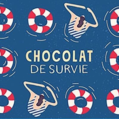 Humour - chocolat BIO AU LAIT 40g «chocolat de survie»