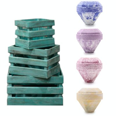 GemBBgreen-ST - Gemstone Bath Bombs Starter Pack - Green Boxes - Sold in 1x unit/s per outer