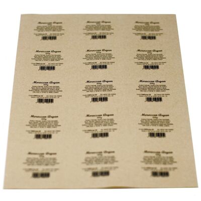 GMSoapLB-09 - One Sheet of 15 Greenman Soap Labels - Golden Argan - Sold in 1x unit/s per outer