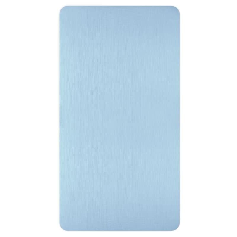 Atmungsaktives Spannbettlaken 120 x 60 cm oder 140 x 70 cm BABYBLAU