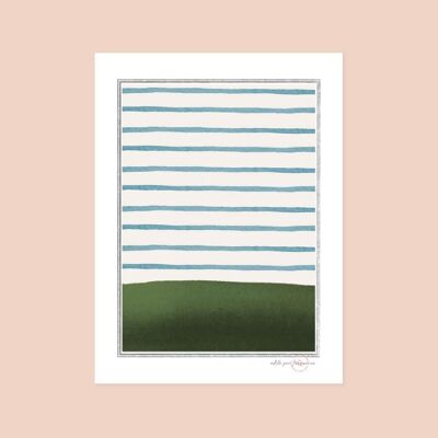 Wanddekoration - Poster „Blauer Horizont“ – 30x40 cm