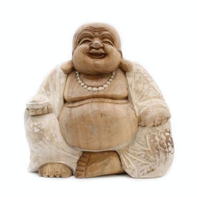 HCBS-13 - Happy Buddha - Whitewash 30cm - Sold in 1x unit/s per outer