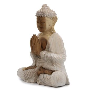 HCBS-20 - Statue de Bouddha Whitewash - 30cm Welcome - Vendu en 1x unité/s par extérieur 3