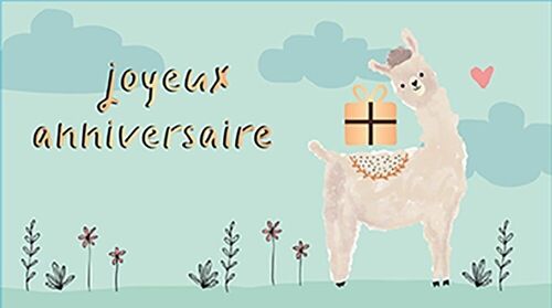 Anniversaire - chocolat BIO AU LAIT 40g «joyeux anniversaire»