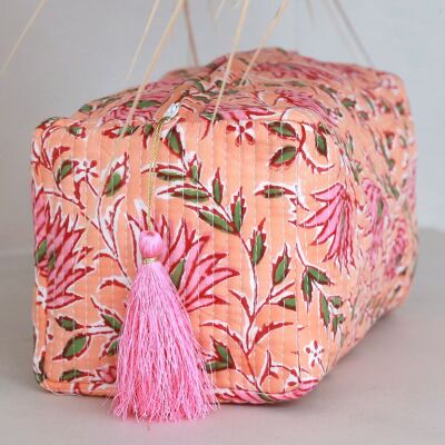 Beauty case Blockprint Fez arancione M