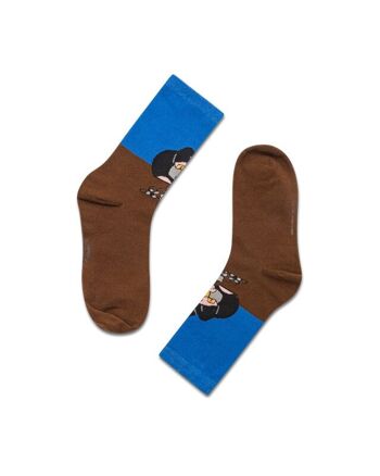 koaa - La Petite Taupe "Am Graben" - Chaussettes bleu/marron 4