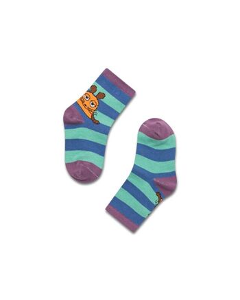 koaa – La souris "Stripes" – Chaussettes bleu/vert 3