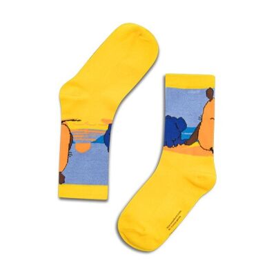 koaa - La souris et l'éléphant "Sunset" - Chaussettes multicolores