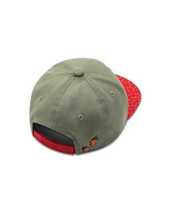 koaa - La petite taupe "Fraise" - Snapback vert/rouge 3