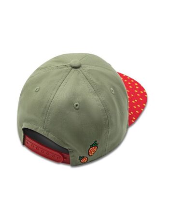 koaa - La petite taupe "Fraise" - Snapback vert/rouge 5