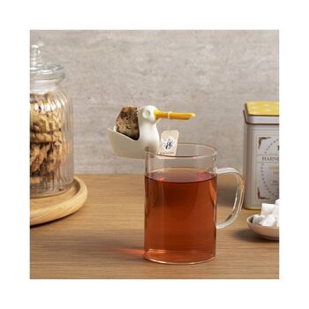 PELICUP porte sachet de thé pélican - tea time 2