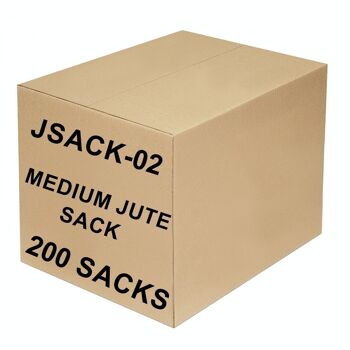 JSack-02C - Carton complet de sac de jute moyen - Vendu en 200x unité/s par extérieur 1
