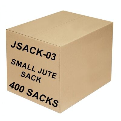 JSack-03C - Petit sac en jute plein carton - Vendu en 400x unité/s par extérieur