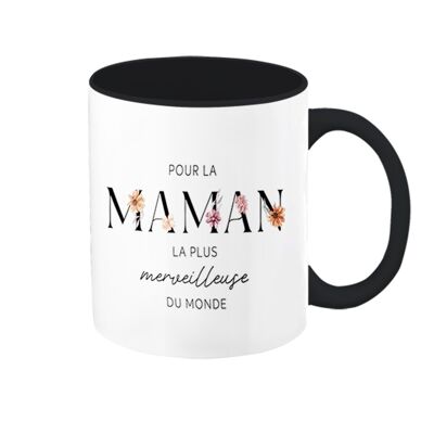 Fête des Mères - Mug VintageArt Mama « maman merveilleuse » -noir-