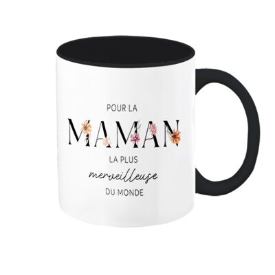 Mother's Day - VintageArt Mama “wonderful mom” mug -black-