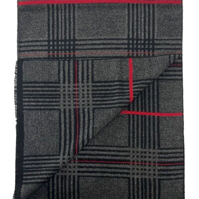 Klassischer Herren-/Unisex-Schal mit Schottenmuster und ausgefranstem Rand