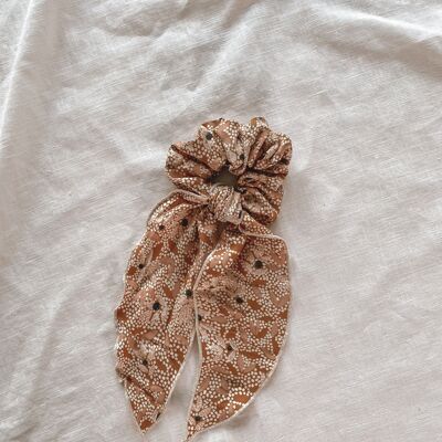 Scrunchie ampio in viscosa + foulard