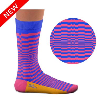 Op Art Pink Socks