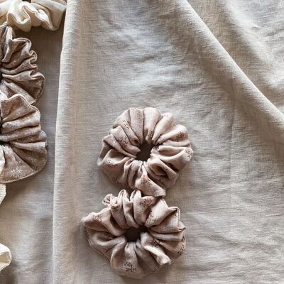 Coletero ancho muselina / flores vintage - beige