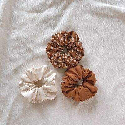 Wide viscose scrunchie