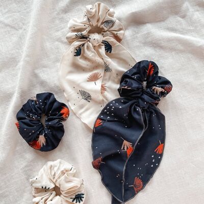 Wide viscose scrunchie + scarf