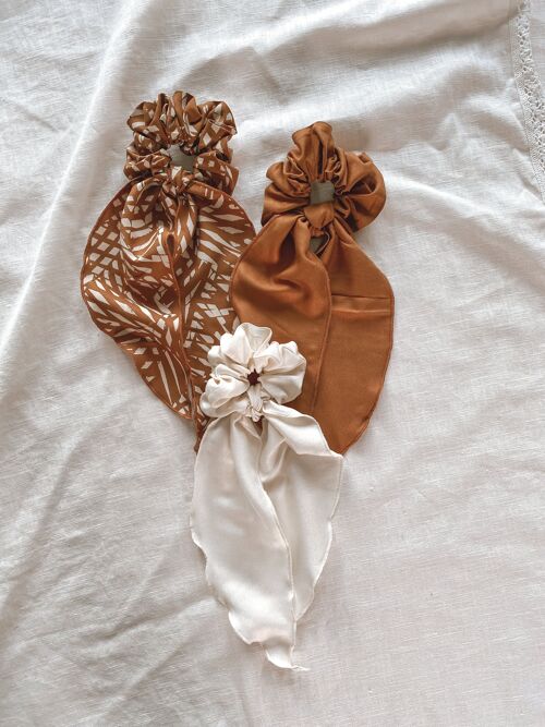 Wide viscose scrunchie + scarf