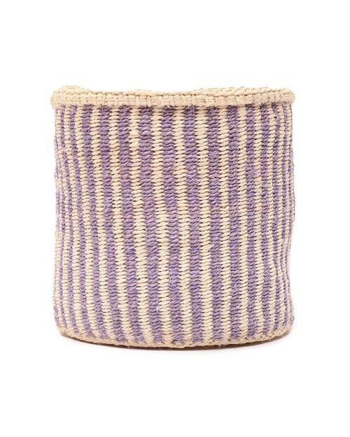 UMEME: Lavender Pinstripe Woven Storage Basket