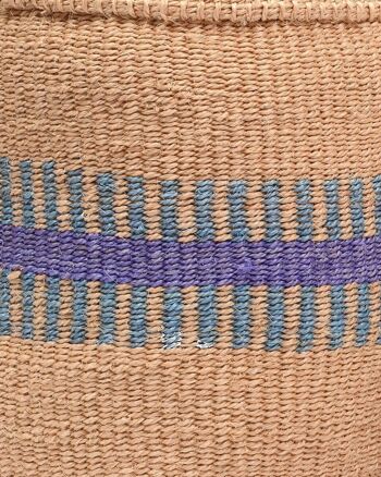 HUDUMA : Panier de rangement tissé à rayures violettes et bleues 5