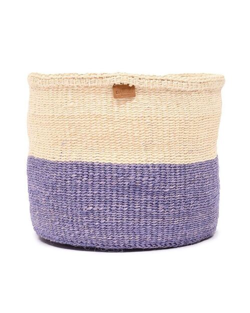 JADALA: Lavender Colour Block Woven Basket