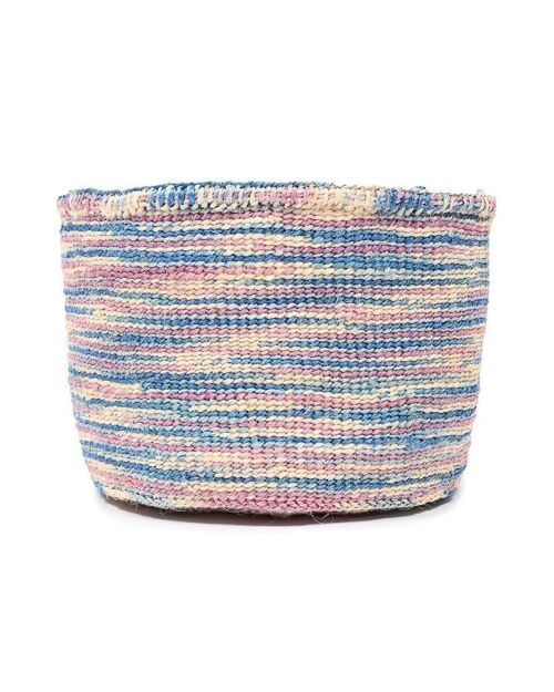 KWENYE: Blue & Pink Tie-Dye Woven Storage Basket