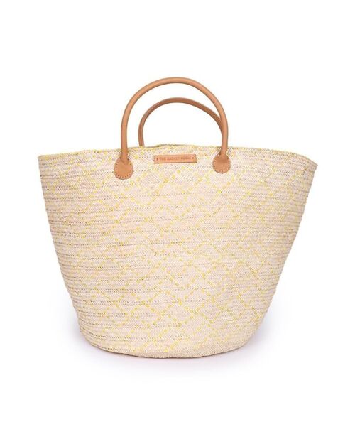 ALMASI: Yellow Diamond Palm Beach Bag