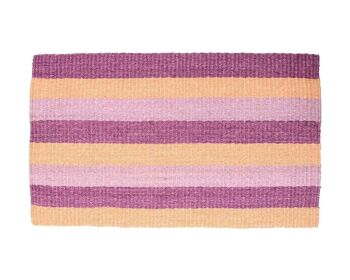 MAUA: Paillasson en sisal tissé orange, rose et violet 1