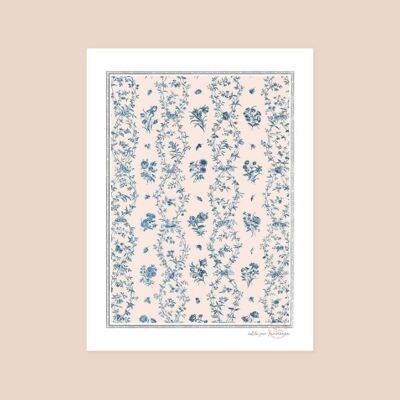 Wall decoration - Flower strips poster - 30x40 cm