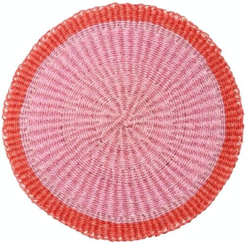 JINA: Red & Dusky Pink Woven Placemat
