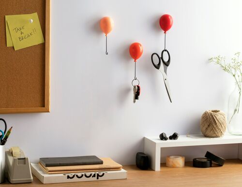 Buy wholesale BALLOONGERS - 3 mini balloon hooks - gift - wall decoration -  key hook - balloon