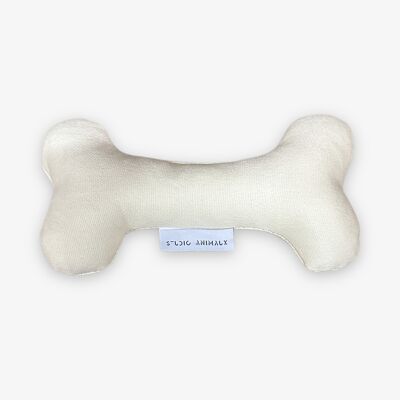 Jouet pour chien – os ressemblant – coton – 20 cm – peluche
