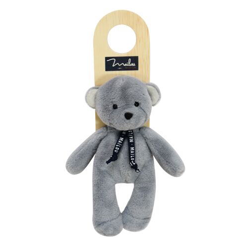 L'Ours DORLOTIN  - pantin - Gris - 22cm