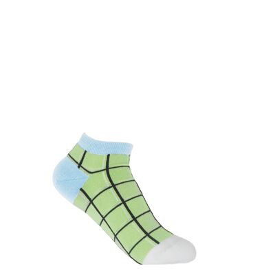 Grid Women's Trainer Socks -  Lime