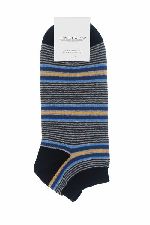 Multistripe Men's Trainer Socks - Black