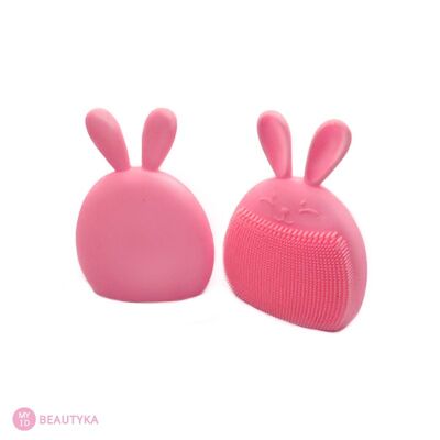 Tampon nettoyant pour le visage en silicone - Oreilles de lapin