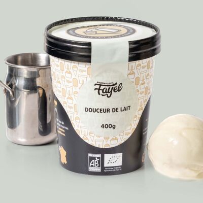 Crème glacée Douceur de lait 100% bio gourmande et généreuse - pot de 500 ml