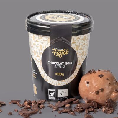 Gourmet e generoso gelato al cioccolato fondente 100% biologico - Vasetto da 500ml