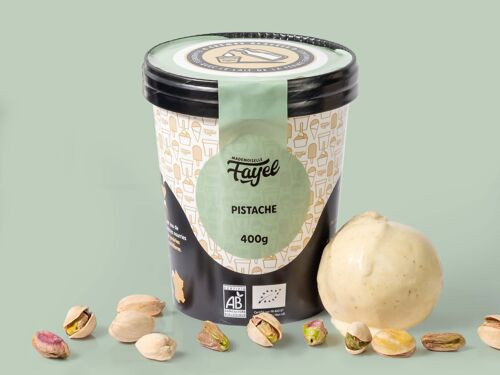 Crème glacée Pistache- 100% bio gourmande et généreuse - pot de 500 ml