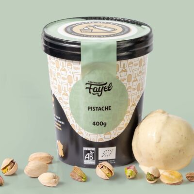 Crème glacée Pistache- 100% bio gourmande et généreuse - pot de 500 ml