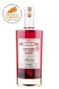 Rum-Punsch mit Himbeere und Hibiskus – 70 cl – Handgefertigt in Amboise – Bronzemedaille 2025 – Auszeichnung für Exzellenz 2025