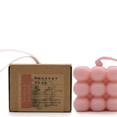 MSPS-03 – Einzel-Massageseifen in Boxen – Jasmin und Patchouli – verkauft in 3 Einheiten pro Packung