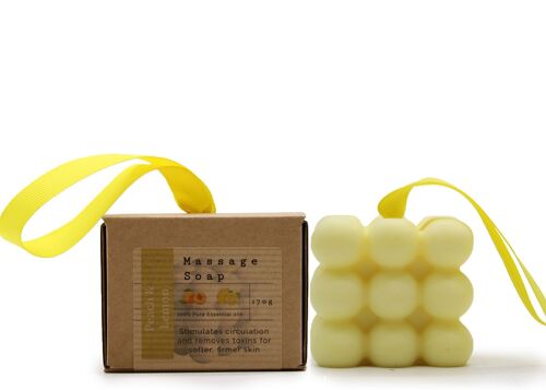 MSPS-04 - Boxed Single Massage Soaps - Peach & Lemon - Sold in 3x unit/s per outer